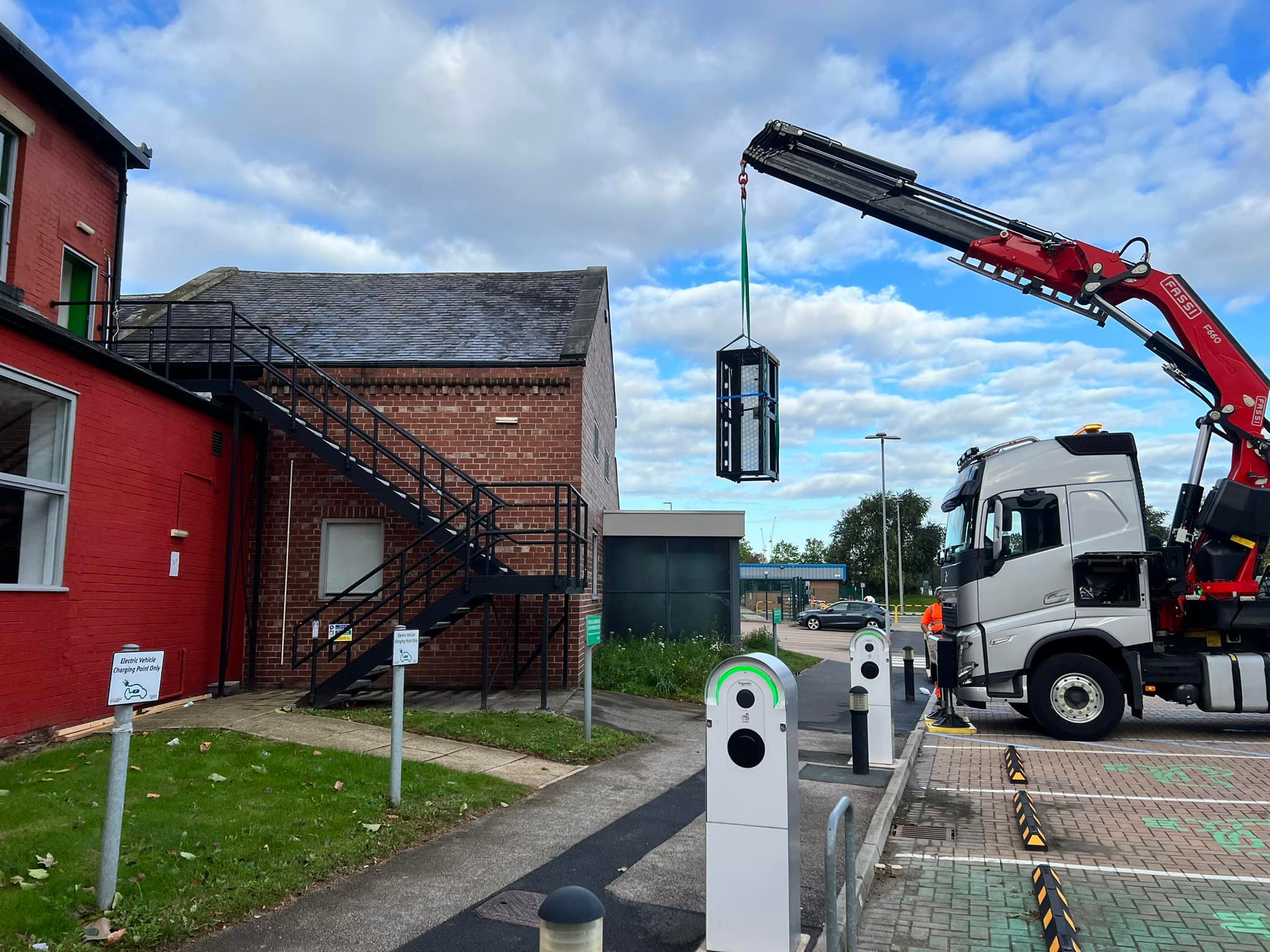 Crane in action — heavy lifting